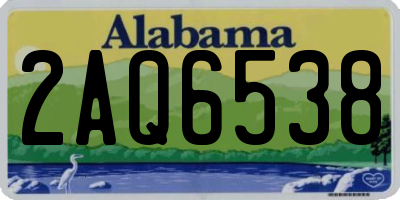 AL license plate 2AQ6538