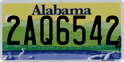 AL license plate 2AQ6542