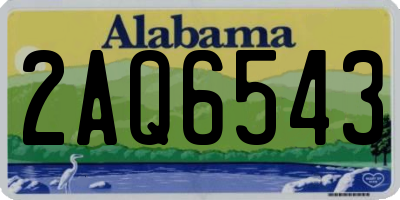AL license plate 2AQ6543