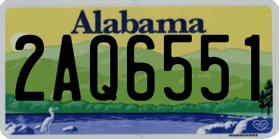 AL license plate 2AQ6551
