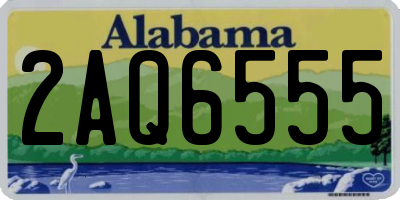 AL license plate 2AQ6555