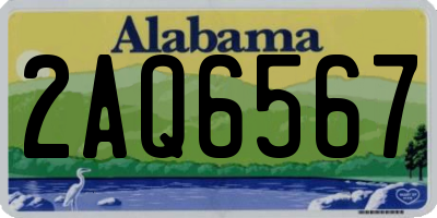 AL license plate 2AQ6567