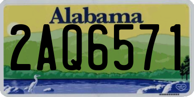 AL license plate 2AQ6571