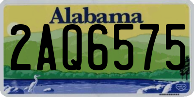 AL license plate 2AQ6575