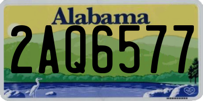 AL license plate 2AQ6577