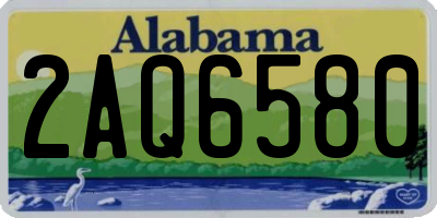 AL license plate 2AQ6580