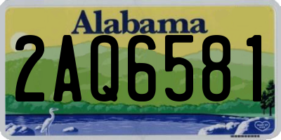 AL license plate 2AQ6581