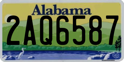 AL license plate 2AQ6587