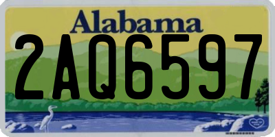 AL license plate 2AQ6597