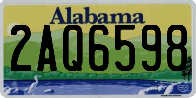 AL license plate 2AQ6598