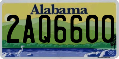 AL license plate 2AQ6600