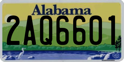 AL license plate 2AQ6601