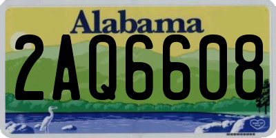 AL license plate 2AQ6608