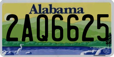 AL license plate 2AQ6625