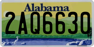 AL license plate 2AQ6630