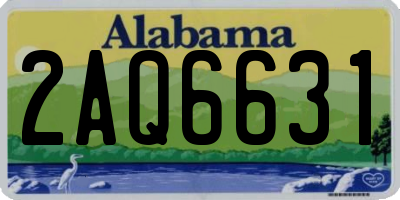 AL license plate 2AQ6631