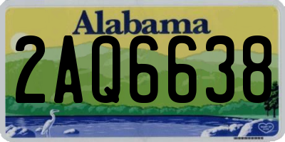 AL license plate 2AQ6638