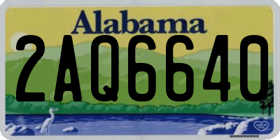 AL license plate 2AQ6640