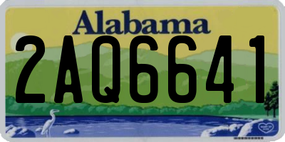 AL license plate 2AQ6641