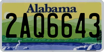 AL license plate 2AQ6643