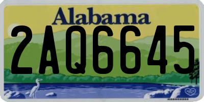 AL license plate 2AQ6645