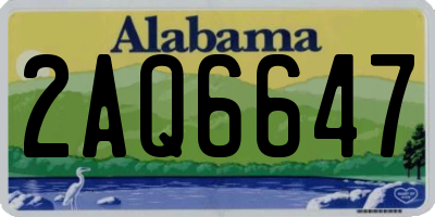 AL license plate 2AQ6647