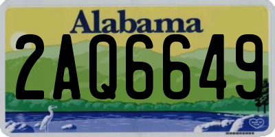 AL license plate 2AQ6649