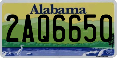 AL license plate 2AQ6650