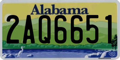 AL license plate 2AQ6651