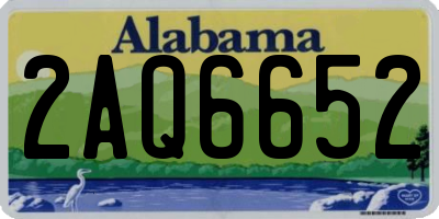 AL license plate 2AQ6652