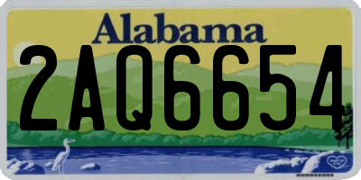 AL license plate 2AQ6654