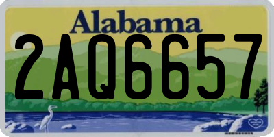 AL license plate 2AQ6657