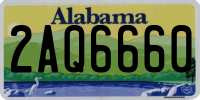 AL license plate 2AQ6660