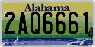 AL license plate 2AQ6661