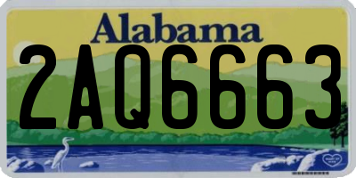 AL license plate 2AQ6663
