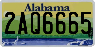 AL license plate 2AQ6665