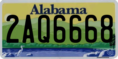 AL license plate 2AQ6668