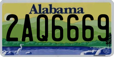 AL license plate 2AQ6669