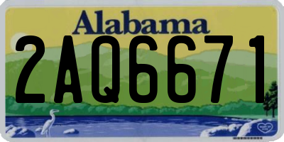 AL license plate 2AQ6671