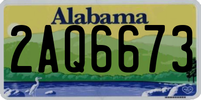 AL license plate 2AQ6673