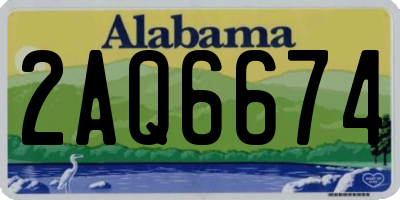 AL license plate 2AQ6674