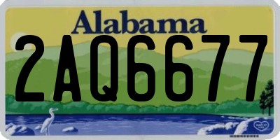 AL license plate 2AQ6677