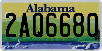 AL license plate 2AQ6680