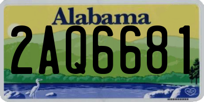 AL license plate 2AQ6681