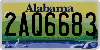 AL license plate 2AQ6683