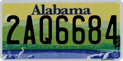 AL license plate 2AQ6684