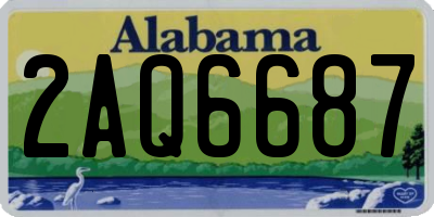 AL license plate 2AQ6687