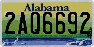 AL license plate 2AQ6692