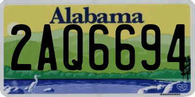 AL license plate 2AQ6694