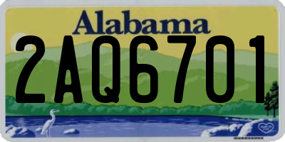 AL license plate 2AQ6701